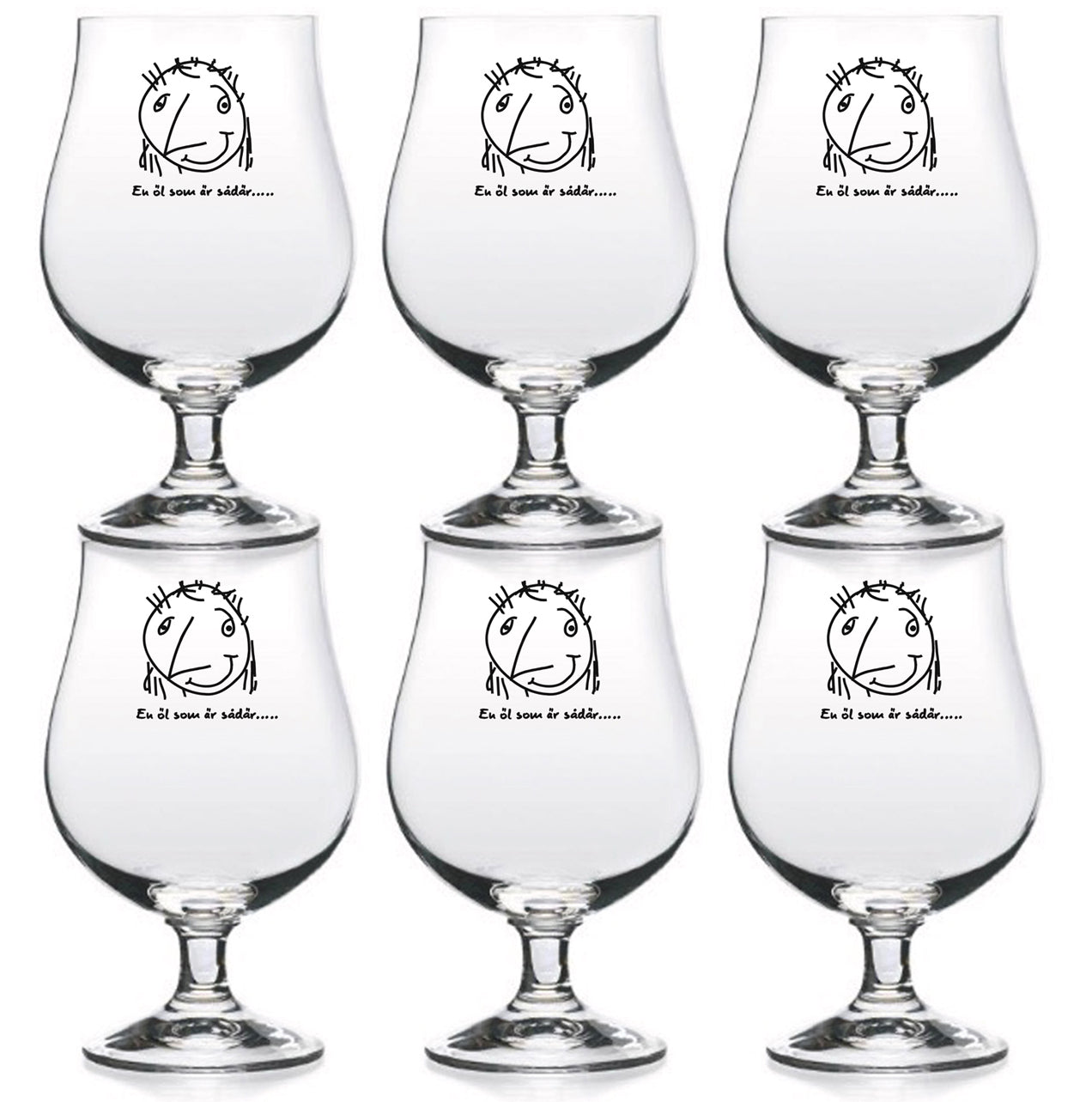 6-pack ölglas som är sådär.....