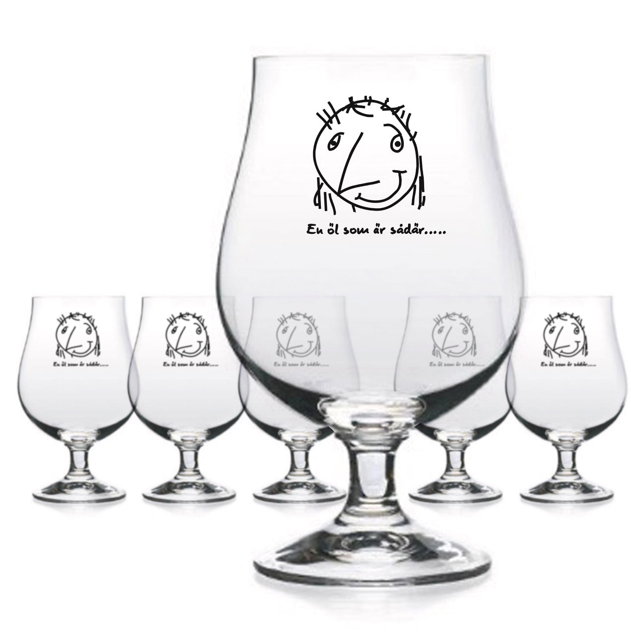 6-pack ölglas som är sådär.....