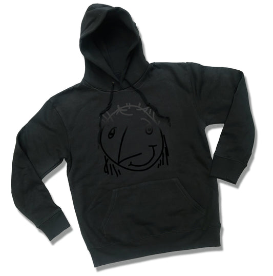 Hoodie - Tryck Gubben i svart (Antracit)