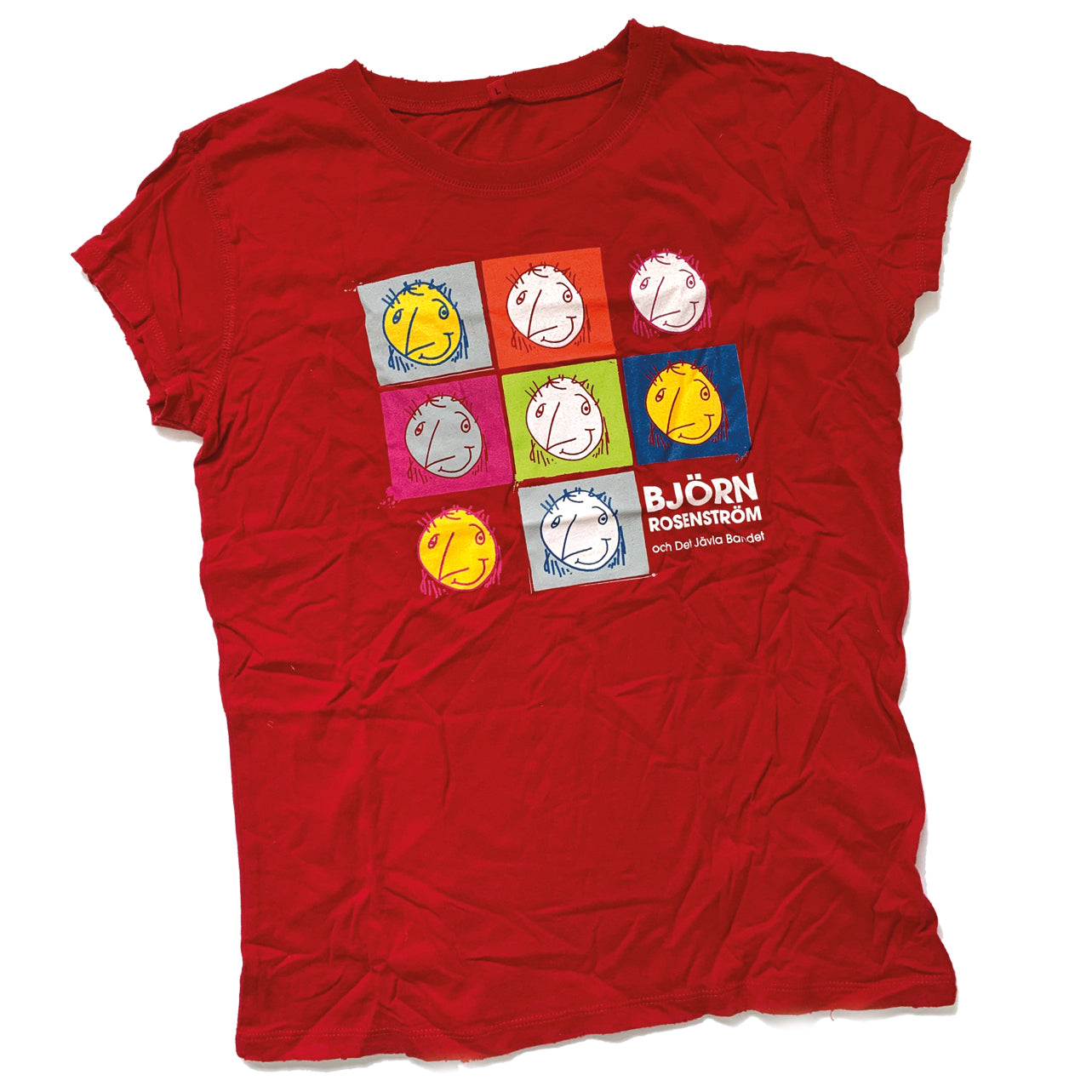 T-shirt små gubbar röd dam